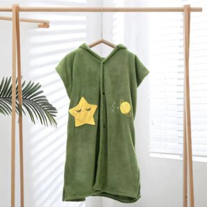Peignoir-Microfibre-Poncho-Absorbant-Leger
