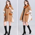 Poncho-Femme-Fourrure-Chaud-Protection