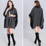 Poncho-Femme-Fourrure-Classique-Timeless