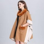 Poncho-Femme-Fourrure-Luxe-Sophistique