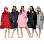 poncho-polaire-marron-chaleur-hiver